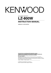 Kenwood LZ-800W Instruction Manual