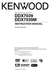 Kenwood DDX7039 Instruction Manual