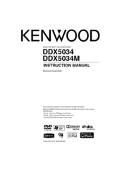 Kenwood DDX5034M Instruction Manual