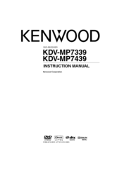 Kenwood KDV-MP7439 Instruction Manual