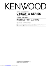 Kenwood CT-203 Instruction Manual