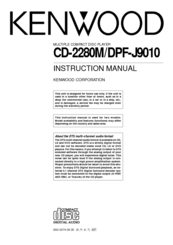 Kenwood DPF-J9010 Instruction Manual