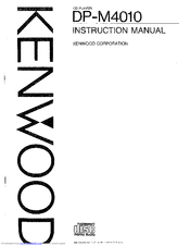 Kenwood DP-M4010 Instruction Manual