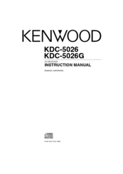 Kenwood KDC-5026G Instruction Manual