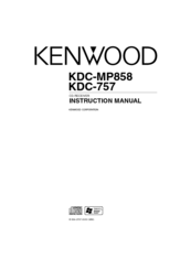 Kenwood KDC-MP858 Instruction Manual