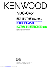 Kenwood KDC-C461 Instruction Manual