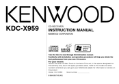 Kenwood KDC-X959 Instruction Manual
