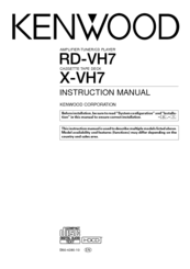 Kenwood RDX-VH7 Instruction Manual