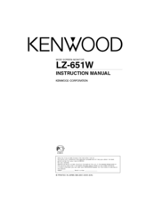 Kenwood LZ-651W Instruction Manual