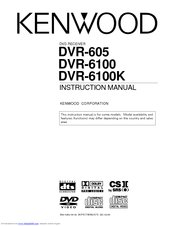 Kenwood DVR-6100 Instruction Manual