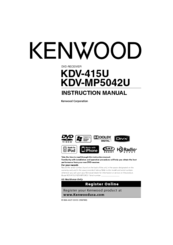 Kenwood KDV-MP5042U Instruction Manual