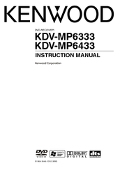 Kenwood KDV-MP6333 Instruction Manual