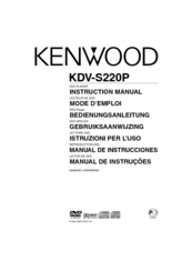 Kenwood KDV-S220P Instruction Manual