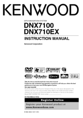 Kenwood DNX7100 - Navigation System With DVD player Instruction Manual