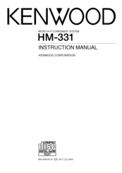 Kenwood HM-331 Instruction Manual