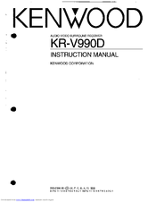 Kenwood KR-V990D Instruction Manual