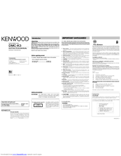 Kenwood DMC-K3 Instruction Manual