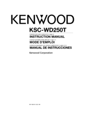 Kenwood KSC-WD250T - 200 Watt Truck Powered Subwoofer Instruction Manual