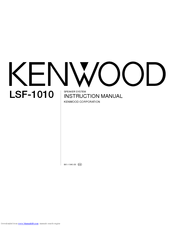 Kenwood LSF-1010 Instruction Manual