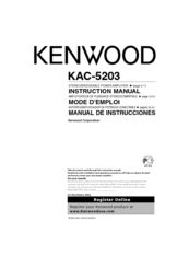 Kenwood KAC-5203 Instruction Manual