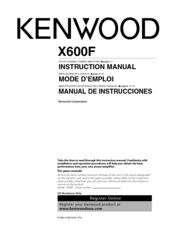Kenwood X600F - Excelon - Car Amplifier Instruction Manual