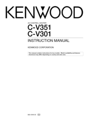 Kenwood C-V351 Instruction Manual