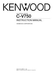 Kenwood C-V750 Instruction Manual