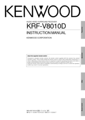 Kenwood KRF-V8010D Instruction Manual