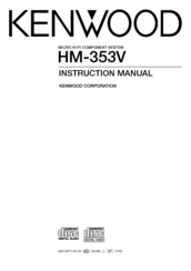 Kenwood HM-353V Instruction Manual
