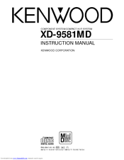 Kenwood XD-9581MD Instruction Manual