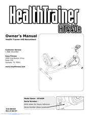 Keys Fitness HealthTrainer HT440R Owner's Manual
