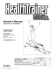 Keys Fitness Health Trainer HT440EL Owner's Manual