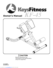 Keys Fitness Strength Training Equipment KF-45 Owner's Manual