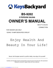 Keys Backyard 2 Person Sauna BS-9202 Owner's Manual