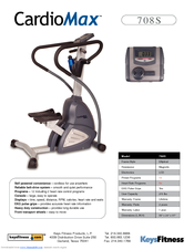 Keys Fitness CardioMax 708S Specification Sheet