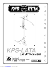 Keys Fitness Power System KPS-LATA Owner's Manual