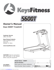 Keys Fitness 5600T Owner's Manual