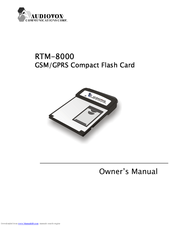 Audiovox RTM-8000 Owner's Manual