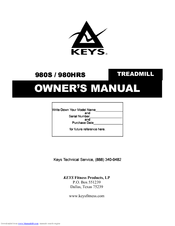Keys Fitness 980HRS Owner's Manual
