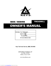 Keys fitness 980S Manuals ManualsLib