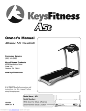 Keys Fitness Alliance A5t Owner's Manual