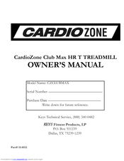 Keys Fitness CardioZone Club Max HR T Owner's Manual