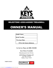 Keys Fitness Milestone 4200 Owner's Manual