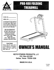 Keys Fitness PRO 400 Owner's Manual