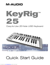 M-Audio Electronic Organ Keyrig25 Quick Start Manual