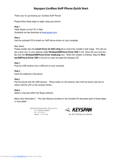 Keyspan VP-24A Quick Start Manual