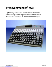 Preh KeyTec Preh Commander MCI Series Technical And Operating Instructions