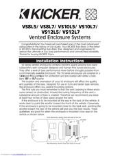 Kicker Solo-Baric VS10L5 User Manual