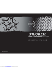 Kicker CompVR VCVR15 Owner's Manual