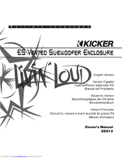 Kicker DES12 Owner's Manual